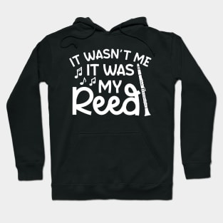 It Wasn't Me It Was My Reed Clarinet Marching Band Cute Funny Hoodie